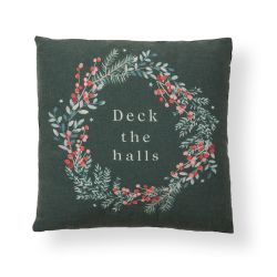 Deck The Halls Cushion Green