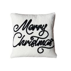 Merry Christmas Tufted Cushion