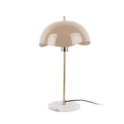 Table lamp Waved Dome enamel soft brown