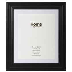 Black Scooped Wide Frame 12 x 14