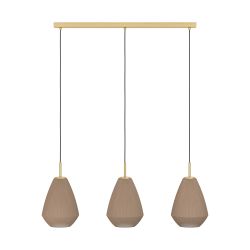 EGLO Caprarola Monochrome Sandy 3 Light Pendant