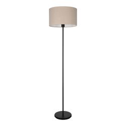 EGLO Feniglia Natural Linen Drum-Shaped Floor Lamp