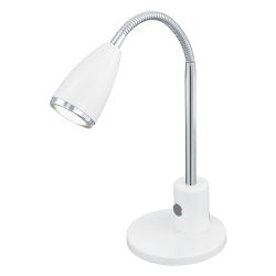 EGLO Fox LED White & Chrome Adjustable Desk Lamp