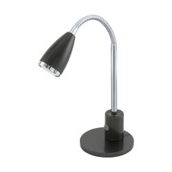 EGLO Fox LED Black & Chrome Adjustable Desk Lamp
