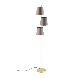 EGLO Almeida 2 Cappucino & Brass Fabric Floor Lamp