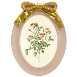 Oval Bowknot Photo Frame 5x7 Pink