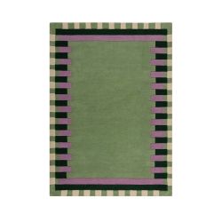 Kai Wool Border Green Purple 160X230
