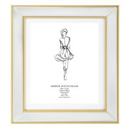 Bevelled Mirror Frame Gold 9x11 inch