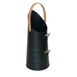 De Vielle Coal Hod with Leather Handle