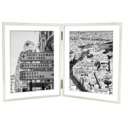 Silver Stainless Double Frame 6x8 matted to 5x7