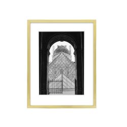 Gold Stainless Steel Box Frame 8x10 matted to 6x8