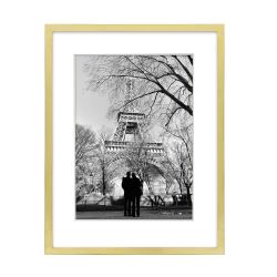 Silver Stainless Steel Box Frame 10x12 matted to 8x10
