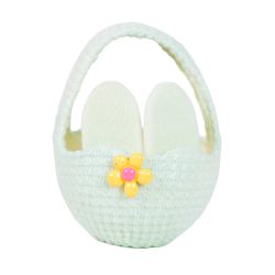 Basket with Rabbit Ears Green