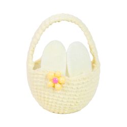 Basket with Rabbit Ears Yellow