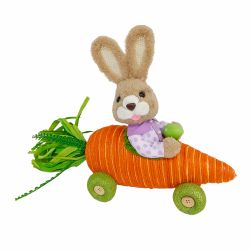 Rabbit In Carrot Car 37cm