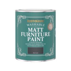Rust-Oleum Matt Furniture Paint Black Sand 750ml