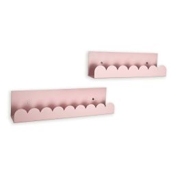 Pink Scallop Wall Shelf Set of 2