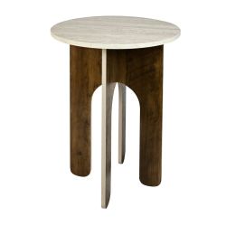 Abstract Oak Side Table