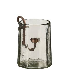 Cynthia Hurricane Light with Candleholder Glass