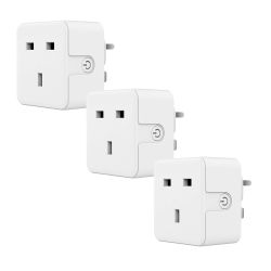 Smart WiFi & Bluetooth Plug, Max 3120W, UK Type 3 pcs pack