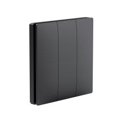 3 Gang Wireless Kinetic Switch Black Body, IP55 - ECO Series