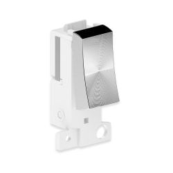 Wireless Kinetic Mini Grid-Style Switch, Satin Chrom, Eco Series, 1-Gang, Self-Powered