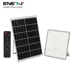 200W LED Floodlights with Solar Panels - Solar Powered, Remote Control, IP65 Waterproof