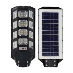 150W LED Solar Street Light with Sensors and Remote, IP66 Waterproof, High-Efficiency Solar Panels