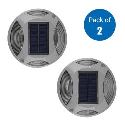 Pack of 2 Solar Powered Decking Pathway Garden Lights, Colour Switchable 6000K & Blue, IP65