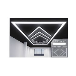 432W Designer Ceiling Lights with Frame, 4 Arrow, 1 Square, and Border Frame
