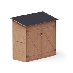 Upyard Tool Shed With Shelving System Brown
