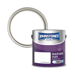 Johnstone's Washable Paint Brilliant White 2.5 Litre