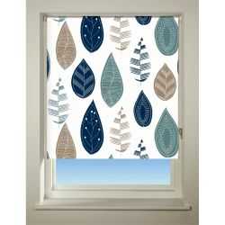 Universal 180cm Roller Blind -  Leaf Blue