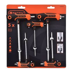 Tactix Hex Keys W/T Handle - 5 Piece
