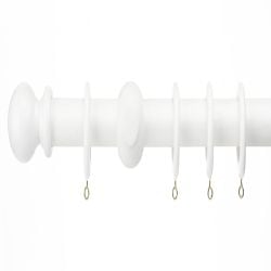 Woodies 28mm Wood Pole White 120cm