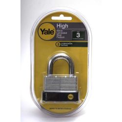 Yale 60mm open shackle laminated padlock
