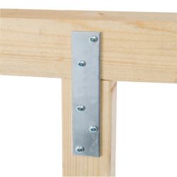 Flat Perforated Plate 40 x 80 x 2.0mm Zinc Plated