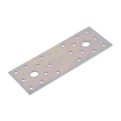 Flat Perforated Plate 55 x 135 x 2.5mm Zinc Plated