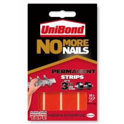 UniBond No More Nails Indoor & Outdoor Permanent Mounting Tape Strips