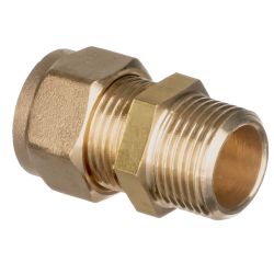 Metric Compression Fittings - 3/8" x 10mmM.I. Straight Coupling 611