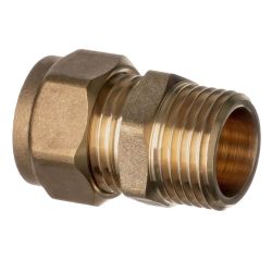 Metric Compression Fittings - 1/2" x 15mm M.I. Straight Coupling 611