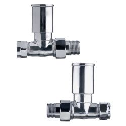 Plumbing Valves - Straight Pattern Towel Rail Rad. Valve Kit CP