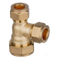 Compression Fittings - 3/4" x 1/2" x 1/2" Unequal Tee  318