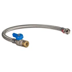 Flexibles - 1/2" Type FC52 Str.Pushfit Valved x Str. Swivel 500mm Long