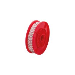 Pp Rope Braided With Core, White/Red 4Mm