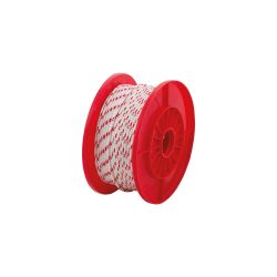 Pp Rope Braided With Core, White/Red 5Mm