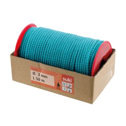 Pp Rope, Plaited, Green, 3Mm