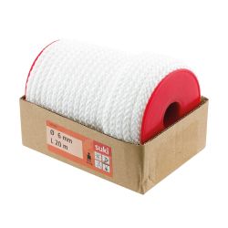 Pp Rope, Plaited, White, 6Mm