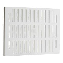 Ventilation - 9  inch x 6 inch White Plastic Adjustable Vent