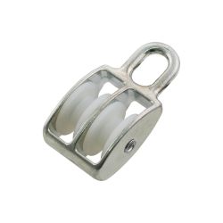 Fixed Eye Double Pulley, 30Mm, 6Mm Cord
